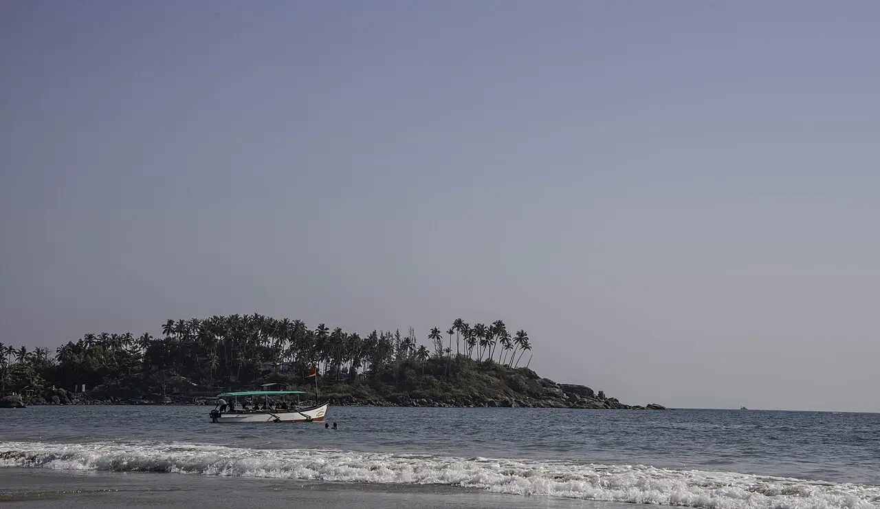 Palolem Beach in south Goa at sunset